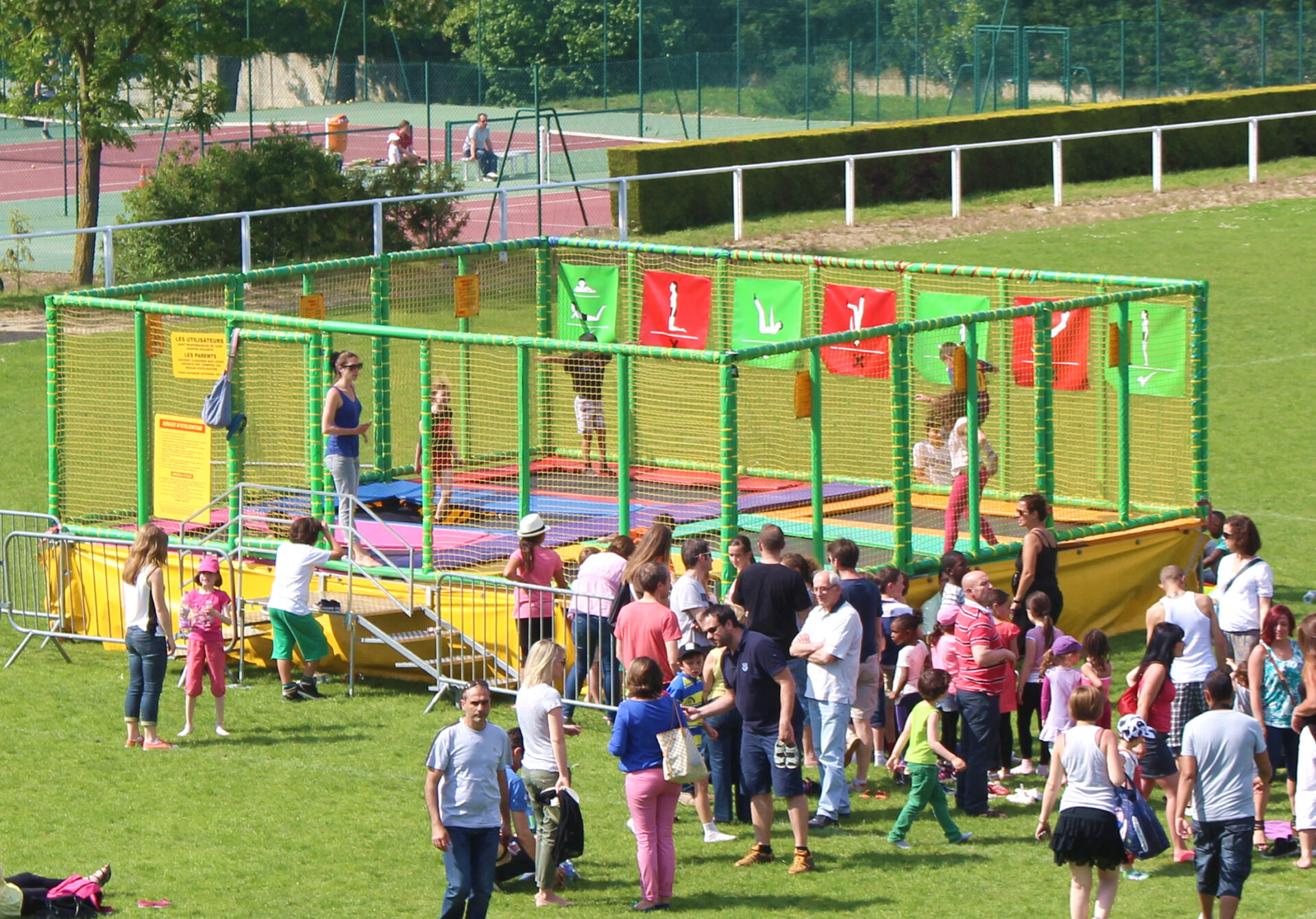 Location trampoline 6 pistes autonomes - animation sportive enfant Paris, Montesson, Nanterre, Cergy, Saint Denis