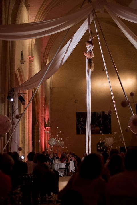 - Organisation soiree prestigieuseTissu aerien - abbaye de l'epau 2