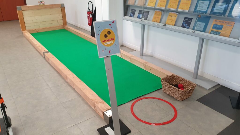 Piste de pétanque indoor, CIG, Île de France, Normandie